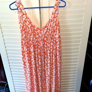 London times orange and white floral dress